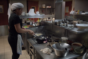 < chef cuisinier en action>